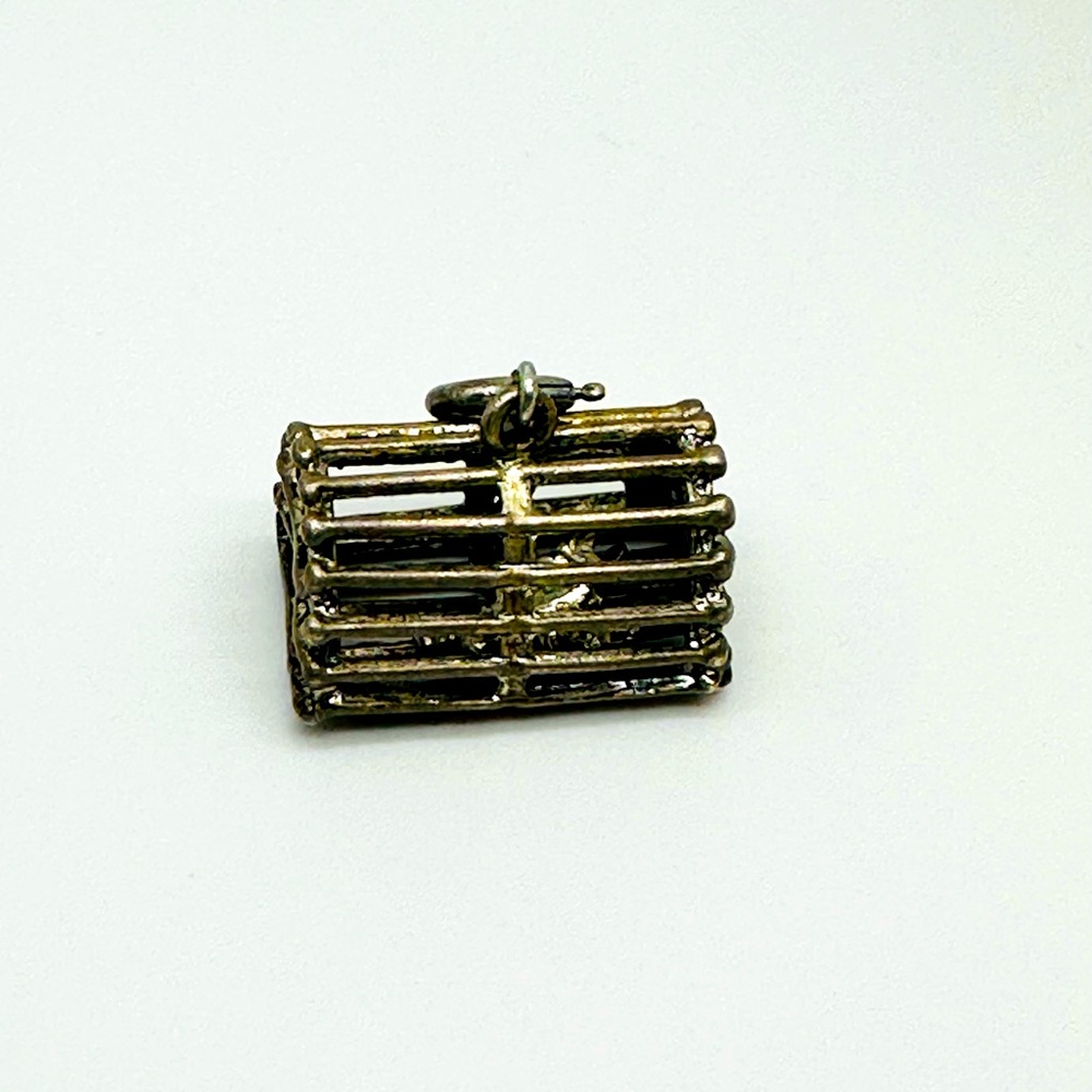 Sterling Silver Lobster Cage & Lobster